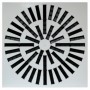 Difusor rotacional cuadrado de 48 aletas orientables ESCOCLIMA XN-600-48 lacado blanco