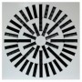 Difusor rotacional cuadrado de 48 aletas orientables ESCOCLIMA XN-600-48 lacado blanco