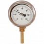 Termómetro bimetalico Ø80mm vertical con  vaina 1/2"x50mm 0 a 120 ºC