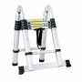 Escalera tijera telescópica articulada con estabilizador de aluminio MERCATOOLS 3.2m 5+5 Peldaños