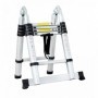 Escalera tijera telescópica articulada con estabilizador de aluminio MERCATOOLS 3.2m 5+5 Peldaños