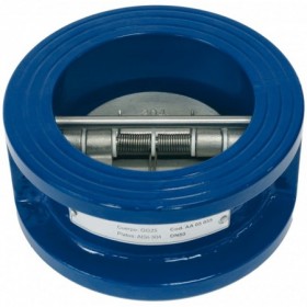Válvula retención doble clapeta SEI cuerpo hierro-clapetas inox DN100 4"