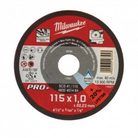 Disco corte MILWAUKEE acero PRO+ SCS Ø115mm