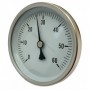 Termómetro bimetalico Ø80mm horizontal con vaina 1/2"x50mm 0 a 60ºC