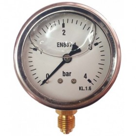Manómetro glicerina Ø63mm vertical 1/4" 0 a 4bar
