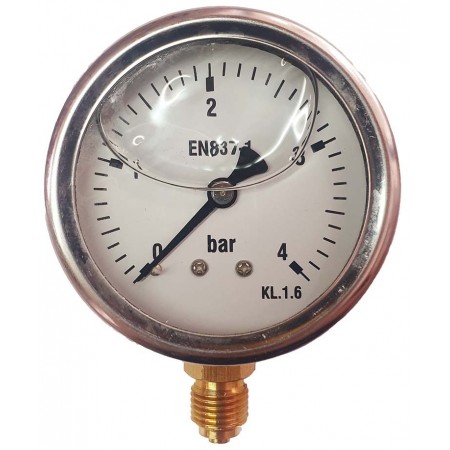 Manómetro glicerina Ø63mm vertical 1/4" 0 a 4bar