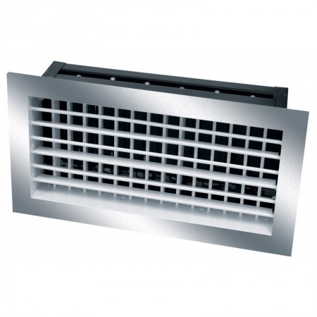 Reja de impulsión de doble deflexión con regulacion ESCOCLIMA REDD+RG 300x150mm plata mate