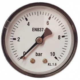Manómetro Ø50mm horizontal 1/4" 0 a 10bar