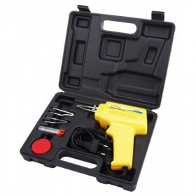 Solador eléctrico de estaño tipo pistola con puntas y maletín MERCATOOLS 100W 230VAC