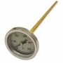 Termómetro bimetalico Ø63mm horizontal con vaina 1/2"x300mm 0 a 500ºC