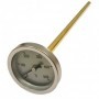 Termómetro bimetalico Ø63mm horizontal con vaina 1/2"x300mm 0 a 500ºC