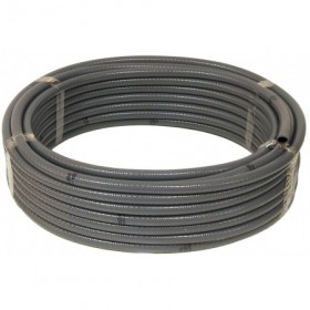 Rollo 25 metros Tubo PVC flexible espiral gris Ø26/32mm para desagües