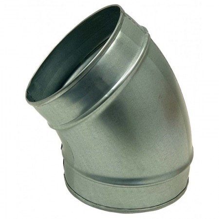 Codo 45º de Ø100mm galvanizado MERCATUB Macho-Macho