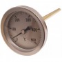 Termómetro bimetalico Ø63mm horizontal con vaina 1/2"x200mm 0 a 500ºC