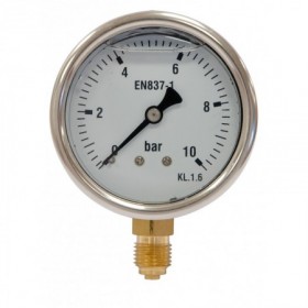 Manómetro glicerina Ø63mm vertical 1/4" 0 a 250bar
