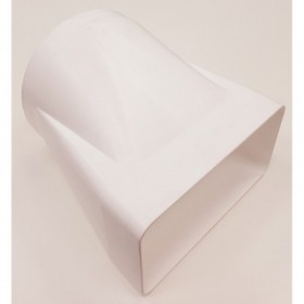 Cambio seccion plano 90x180mm a Ø150mm PVC BLANCO