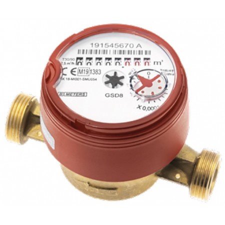 Contador chorro unico agua caliente B-METERS. 3/4"