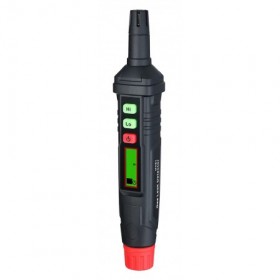 Detector de fugas portátil con selección  de nivel de sensibilidad. Pantalla LCD y alarma