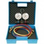 Maleta de analizador de 2 vías ESC-2000/3 para R404A. R134a y R407C y juego de 3 mangueras incluído