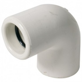 Codo 90º tubo desagüe rígido PVC blanco Ø20 con junta