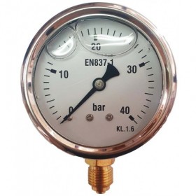 Manómetro glicerina Ø63mm vertical 1/4" 0 a 40bar
