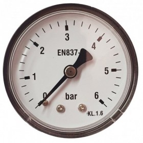 Manómetro Ø50mm horizontal 1/4" 0 a 6bar