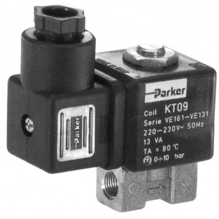 Electroválvula solenoide latón PARKER VE131.4GG normalmente cerrada 1/4" 230vca