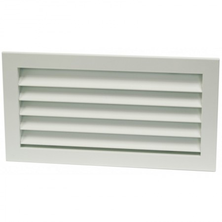 Reja retorno aletas fijas a 45º ESCOCLIMA RER 1000x150mm lacada blanco