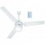 Ventilador de techo blanco 3 aspas con luz y mando de pared MUNDOFAN CF Ø120cm