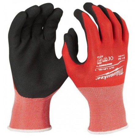 Guantes anticorte nivel 1/A MILWAUKEE CUT GLOBES talla 9/L