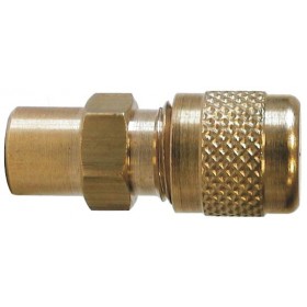 VALVULA OBUS PARA 1/4" SOLDAR CON TAPON NORMAL