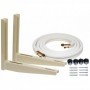Kit instalación formado por rollo cobre aislado abocardado 5m 1/4"-1/2". soporte 150kg. antivibradores