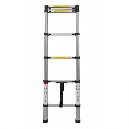 Escalera telescópica de aluminio MERCATOOLS 2m 6 peldaños