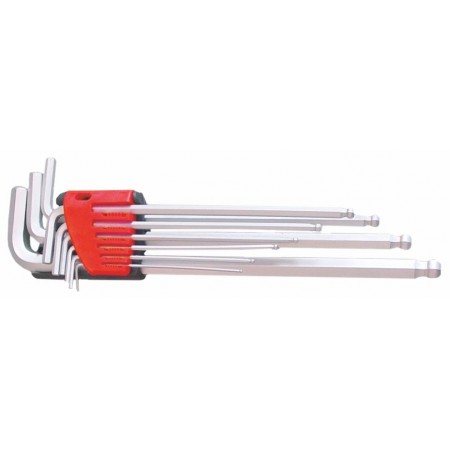 Juego 9 uds Llaves allen punta bola MERCATOOLS 1.5 a 10mm
