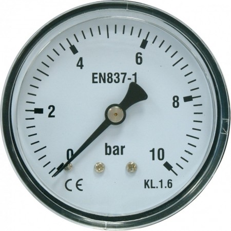 Manómetro Ø50mm horizontal 1/4" 0 a 4bar