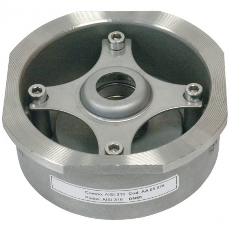 Válvula retención disco SEI cuerpo inox-disco inox DN65 2-1/2"