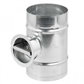 Compuerta de regulación circular Ø125mm sin goma galvanizado MERCATUB Macho-Macho