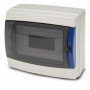 Caja distribución eléctrica de superficie puerta transparente 8 módulos VOLTIMERC AQ IP65