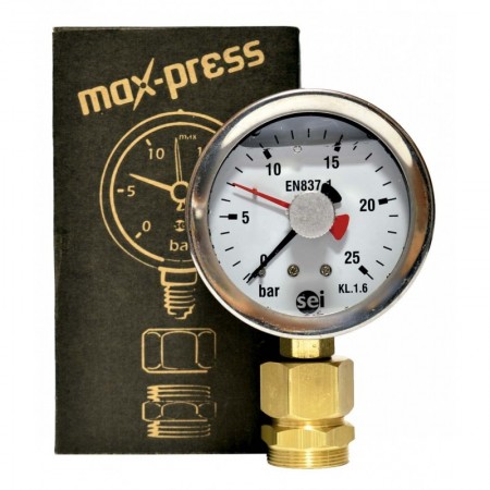 Medidor presion portatil con aguja de máxima SEI Max-Press