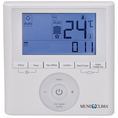 Control remoto cableado de pared para aire acondicionado MUNDOCLIMA KJR-120G2/TFBG-E-02