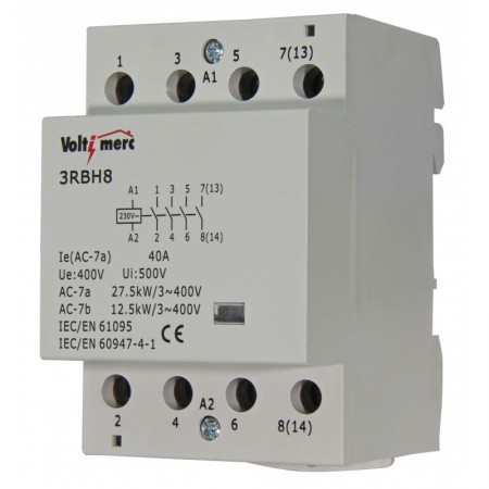 Contactor modular 4P 40A 230VAC VOLTIMERC