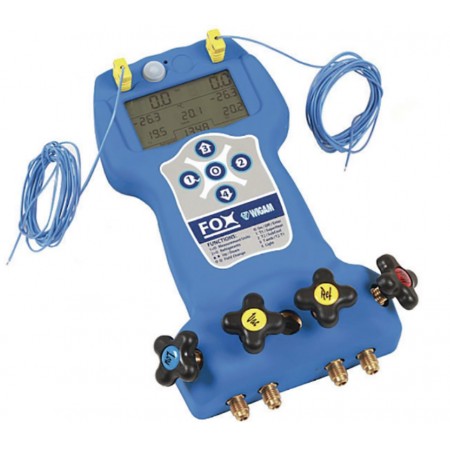 Analizador digital de 4 vías WIGAM FOX con 2 sondas de temperatura tipo K