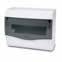 Caja distribución eléctrica de superficie puerta transparente 10 módulos VOLTIMERC NV IP40