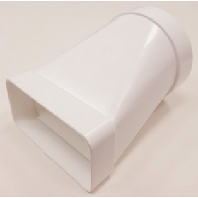 Cambio seccion plano 55x110mm  a Ø100mm PVC BLANCO