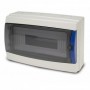Caja distribución eléctrica de superficie puerta transparente 12 módulos VOLTIMERC AQ IP65