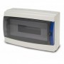 Caja distribución eléctrica de superficie puerta transparente 12 módulos VOLTIMERC AQ IP65