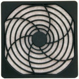 Reja protección plástico negro con filtro 120X120x10mm