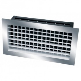 Reja de impulsión de doble deflexión con regulacion ESCOCLIMA REDD+RG 250x150mm plata mate