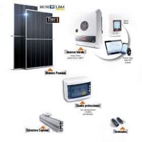 Set fotovoltaico hibrido FRONIUS PRIMO GEN24 coplanar monofásico 6000Wp