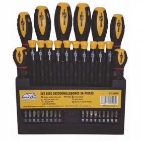 Set 36 uds Destornilladores y puntas bits MERCATOOLS
